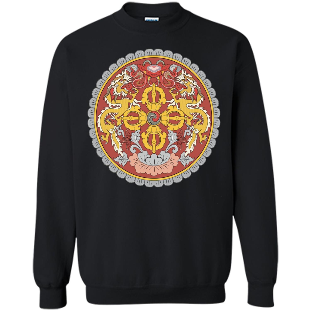 Emblem Of Bhutan T-shirt Black