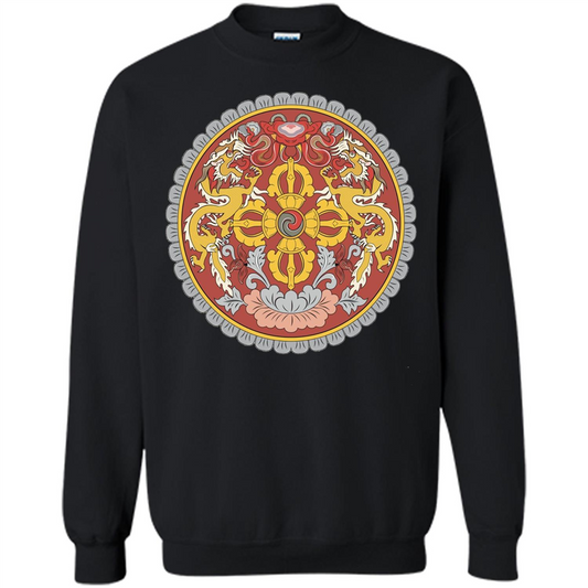 Emblem Of Bhutan T-shirt Black