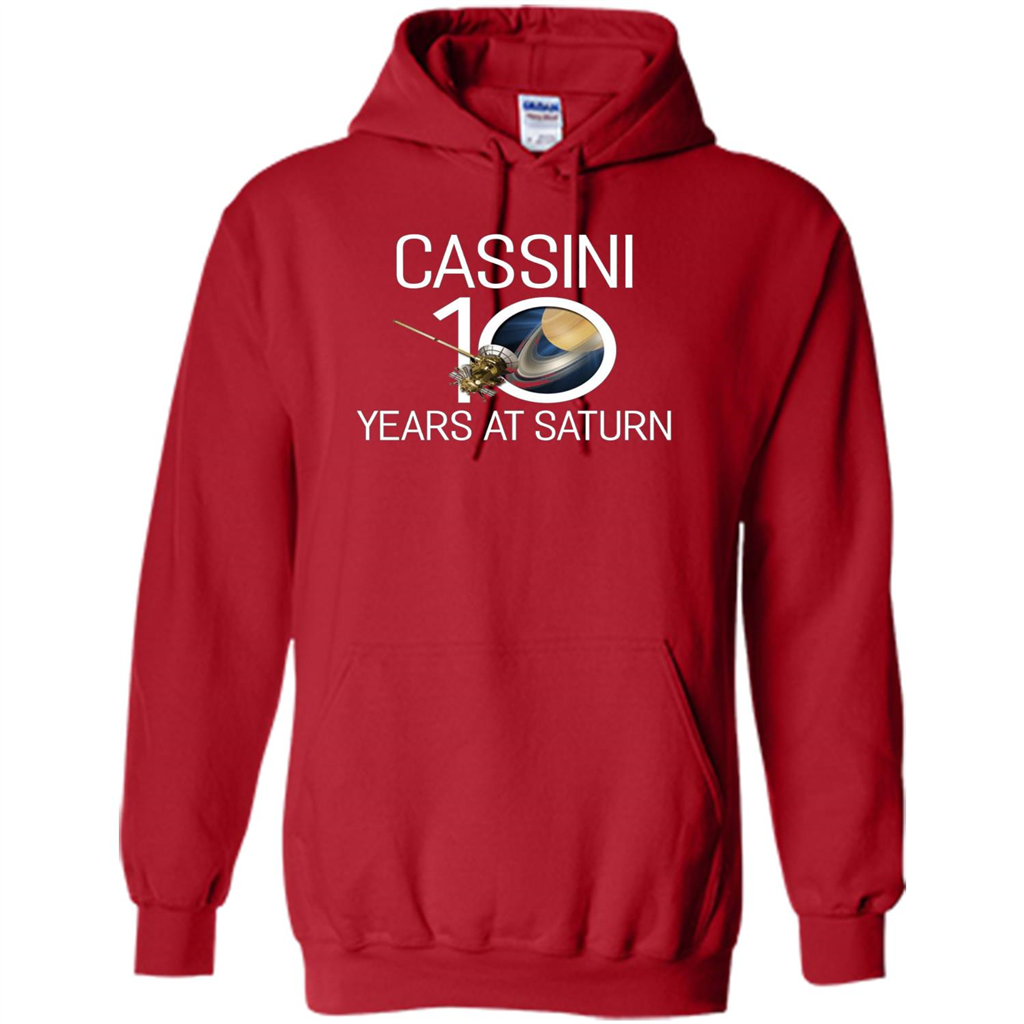 Cassini 10 Years at Saturn T-shirt Red