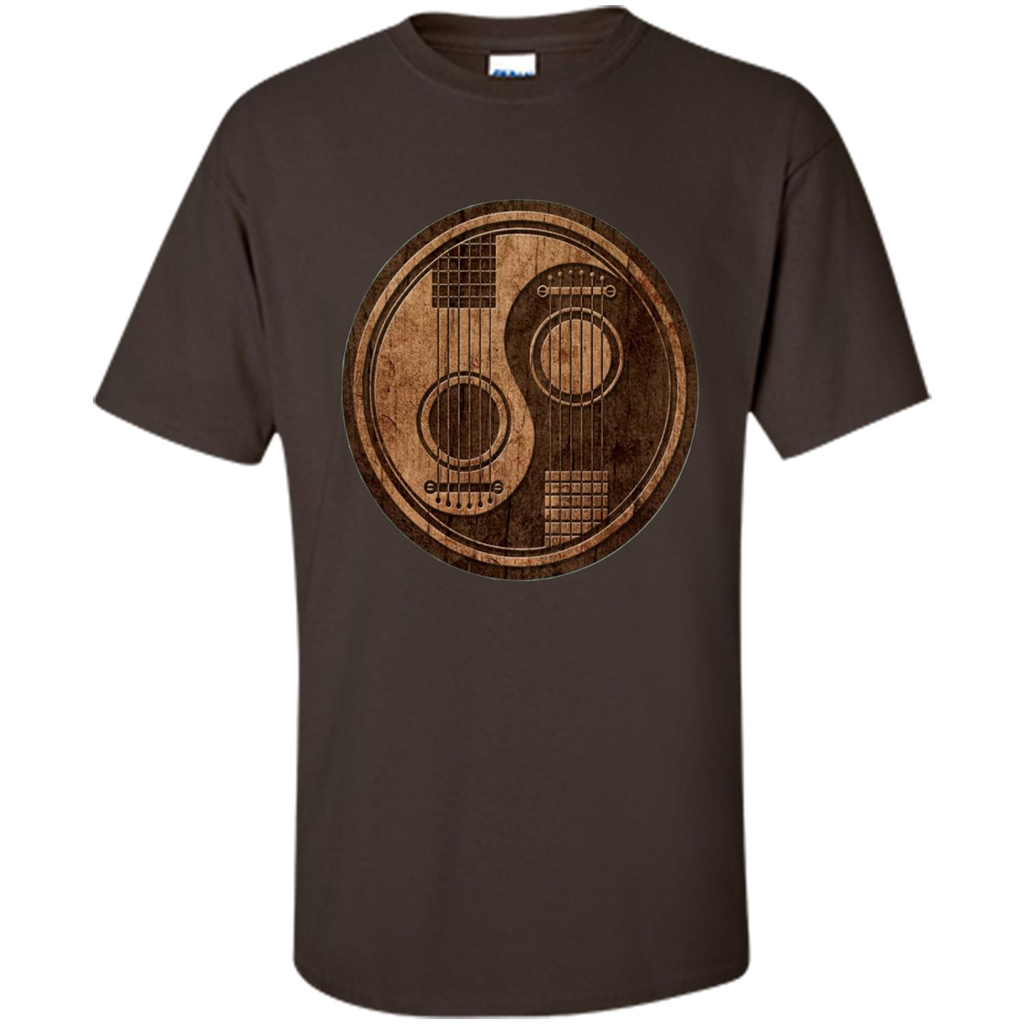 Best gift for Guitar T-shirt Guitar Ying-Yang Gift Dark Chocolate