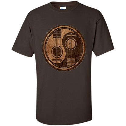 Best gift for Guitar T-shirt Guitar Ying-Yang Gift Dark Chocolate