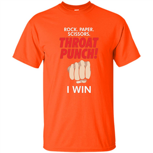 Rock Paper Scissors Throat Punch Funny I Win T-shirt