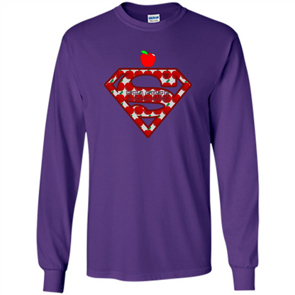 Super Superhero Teacher T-shirt School Day T-shirt Purple