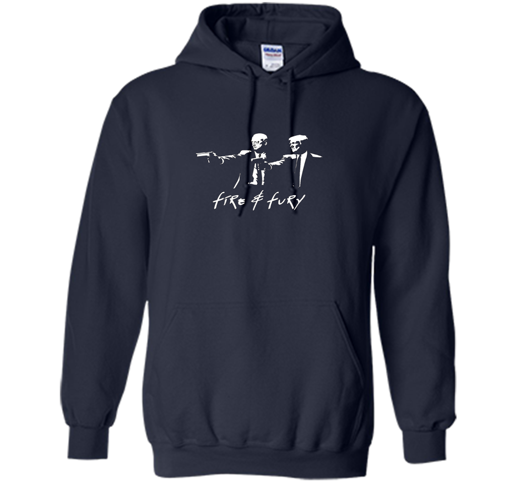 President Trump And General Mattis Fire And Fury T-shirt Navy