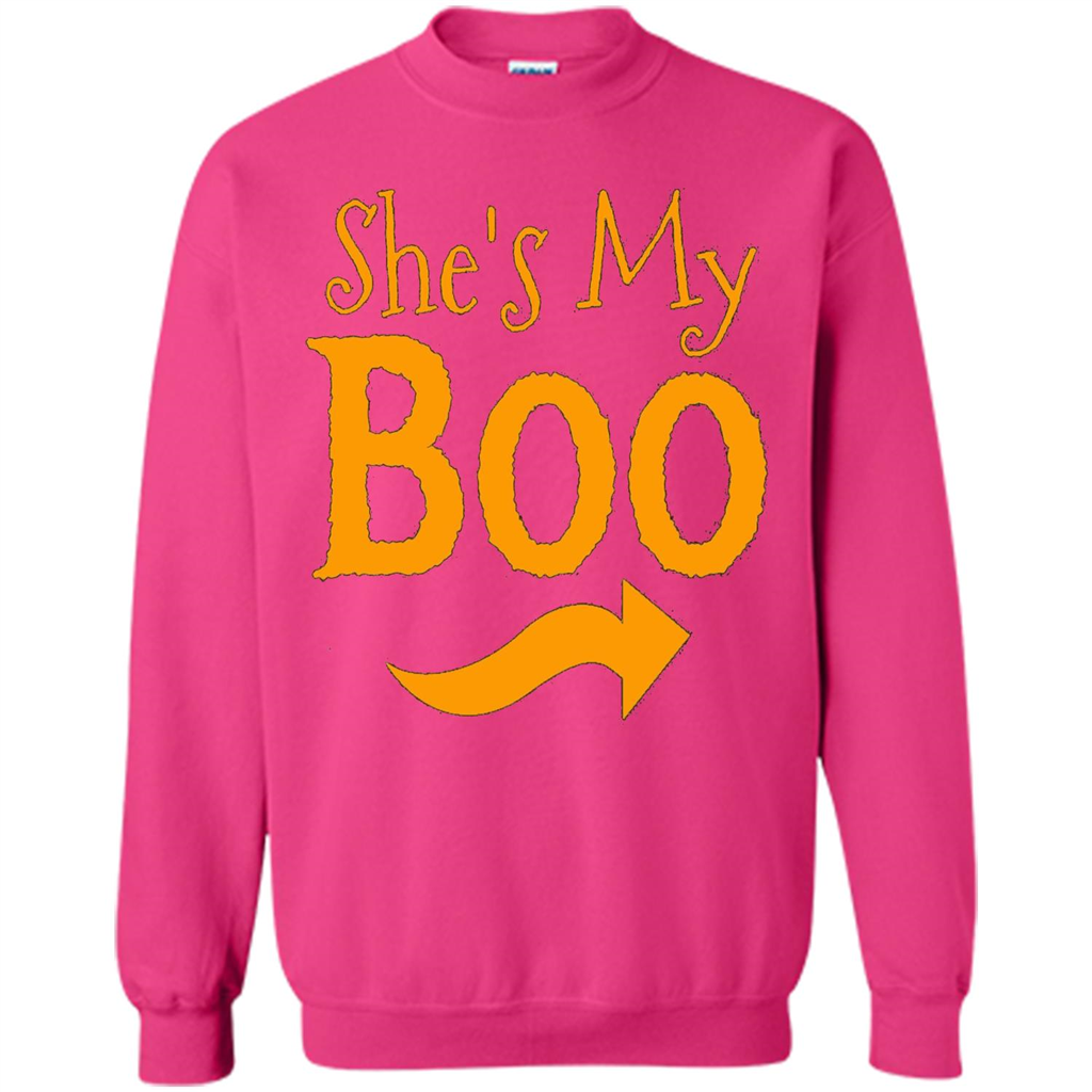 She's My Boo - Halloween Couples T-shirts For Him and Her Heliconia
