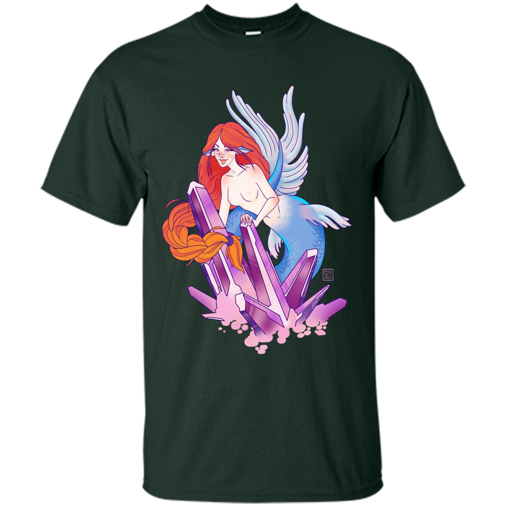 Cute Mermaid T-Shirt Forest Green