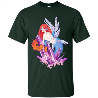 Cute Mermaid T-Shirt Forest Green