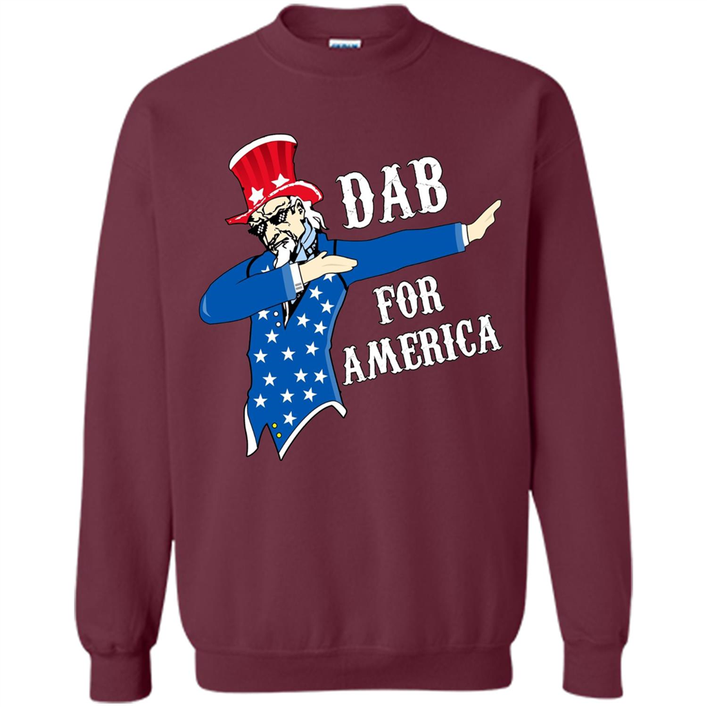 Independen Day T-shirt Patriotic Uncle Sam Dabbing. 4th of July Maroon