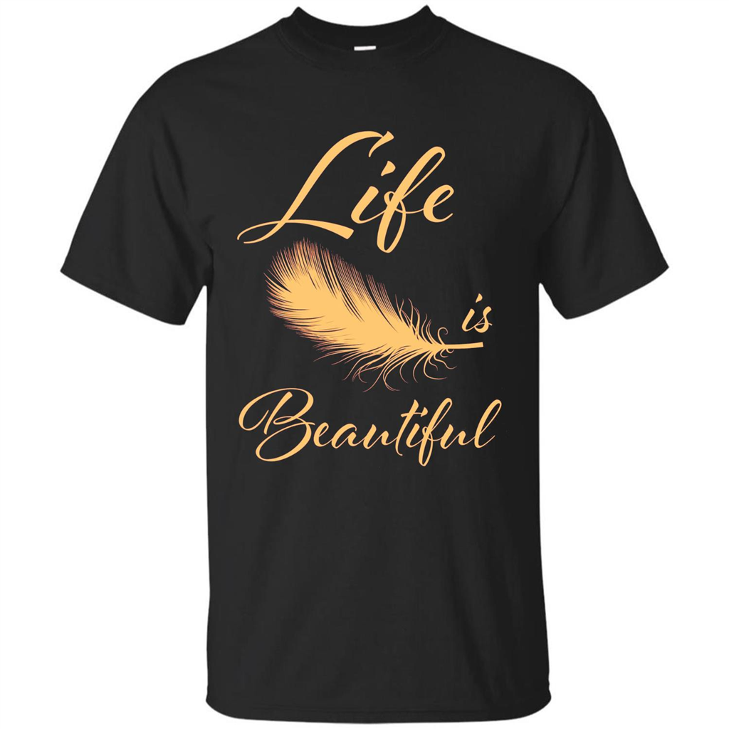 Beautiful Life Wing T-shirt Life Is Beautiful Black
