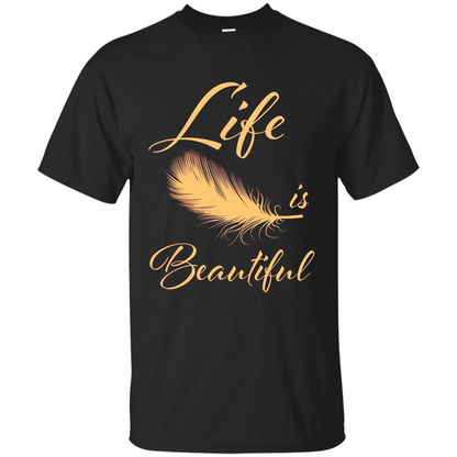 Beautiful Life Wing T-shirt Life Is Beautiful Black