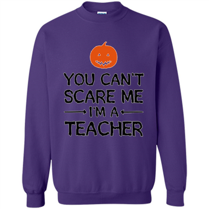 You Can't Scare Me I'm A Teacher T-shirt Teacher Halloween T-shirt Orange