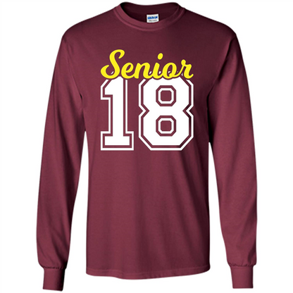Senior Class of 2018 Jersey Style T-shirt Maroon
