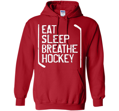 Hockey T-shirt Eat Sleep Breathe Hockey Red