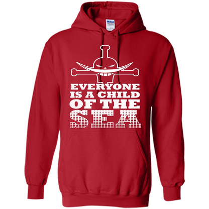 Sea. Everyone Is A Child Of The Sea T-shirt Red
