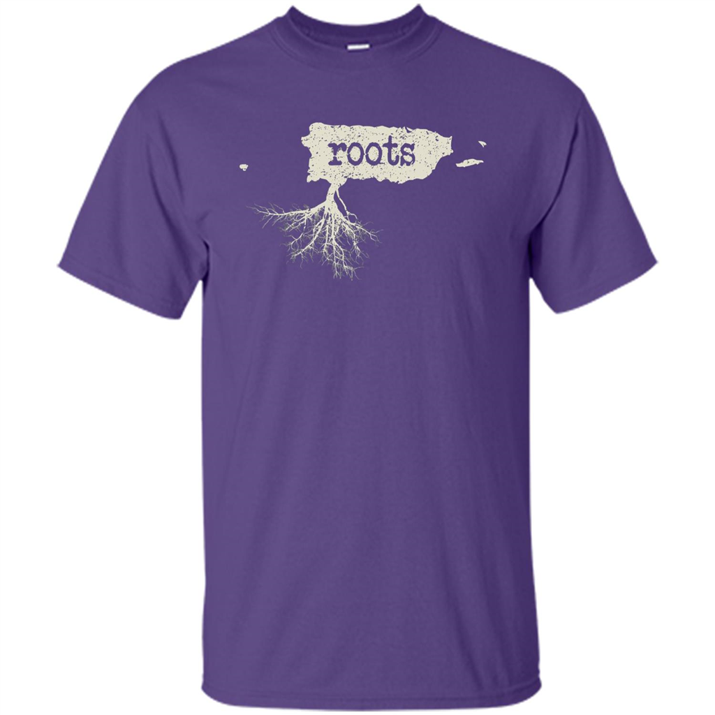 Puerto Rico Roots T-shirt Love Native Born State T-shirt Purple
