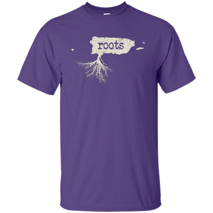 Puerto Rico Roots T-shirt Love Native Born State T-shirt Purple