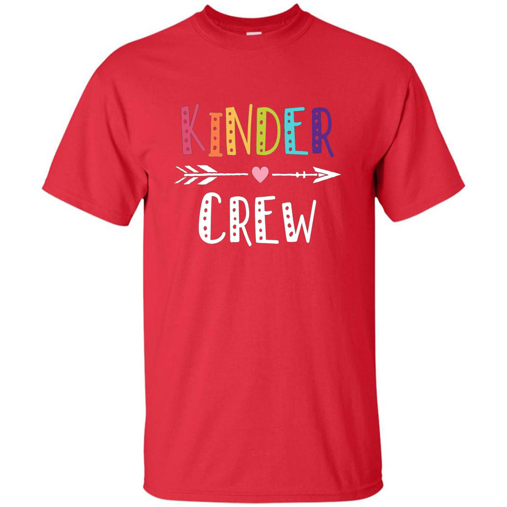 Kinder Crew Kindergarten Teacher T-Shirt School Day T-shirt Red