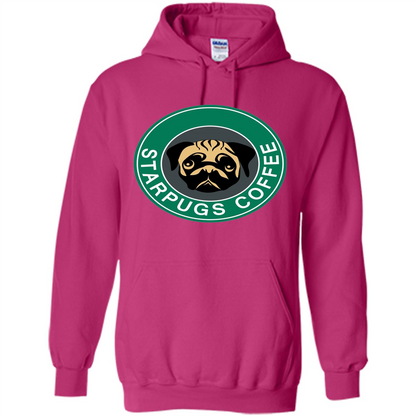 Starpugs Coffee T-shirt Pug Dog Lover T-shirt Heliconia