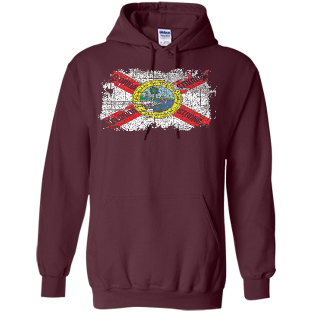 Florida Strong T-shirt Florida Distressed Flag T-Shirt Maroon
