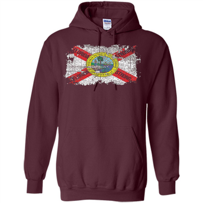 Florida Strong T-shirt Florida Distressed Flag T-Shirt Maroon