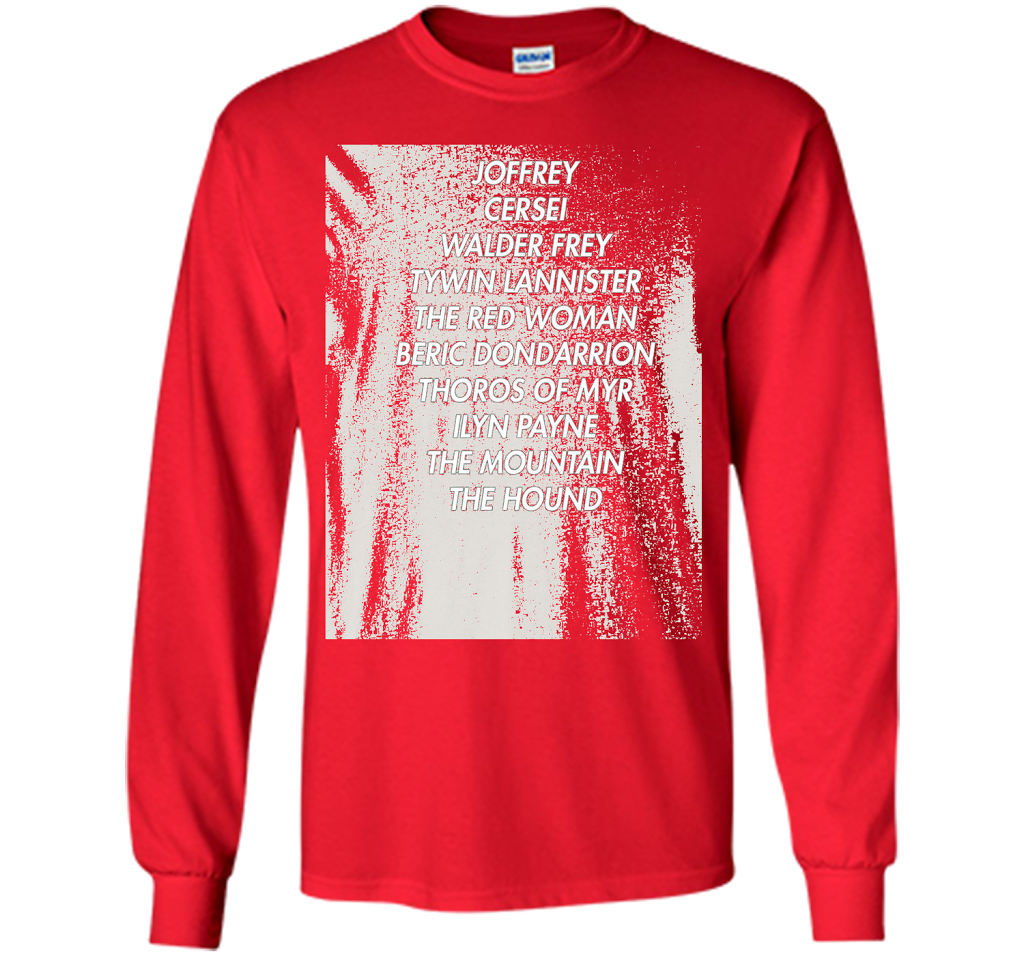 Arya Kill List T-Shirt cool shirt Red