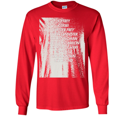 Arya Kill List T-Shirt cool shirt Red