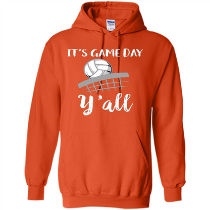 Volleyball Lovers T-shirt It's Game Day Y'all Tshirt Orange
