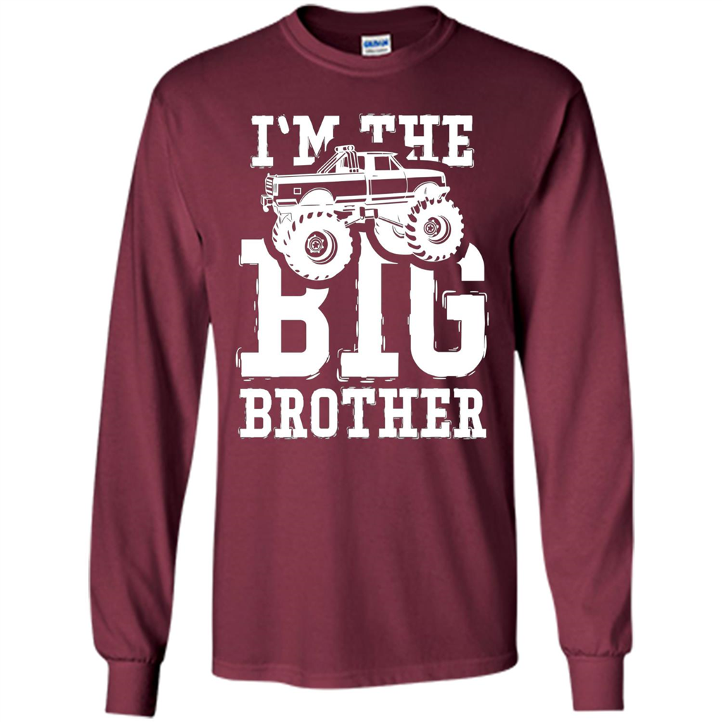 I'm The Big Brother Monster Truck T-shirt Maroon