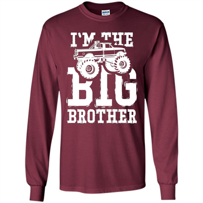 I'm The Big Brother Monster Truck T-shirt Maroon