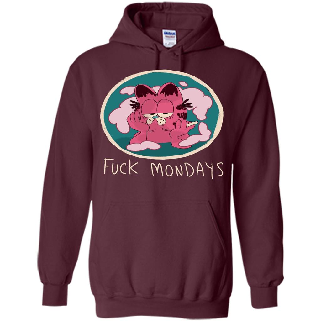 Funny T-shirt Fck Mondays Maroon