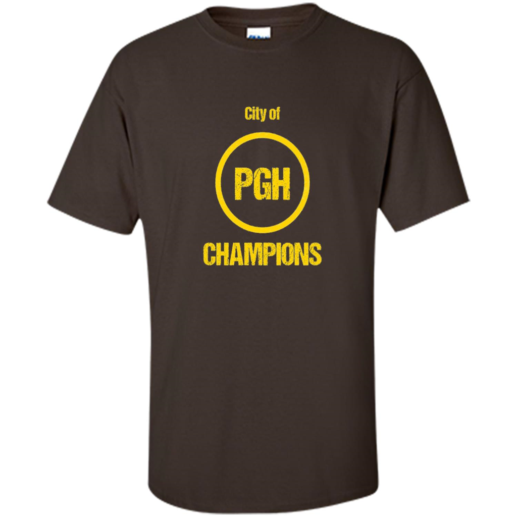 Pittsburgh PGH City Of Champions T-shirt Dark Chocolate
