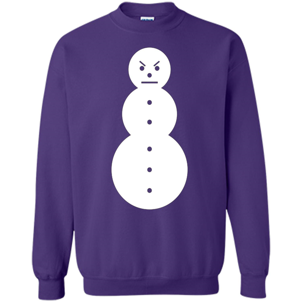 Christmas T-shirt Angry Snowman T Shirt Orange
