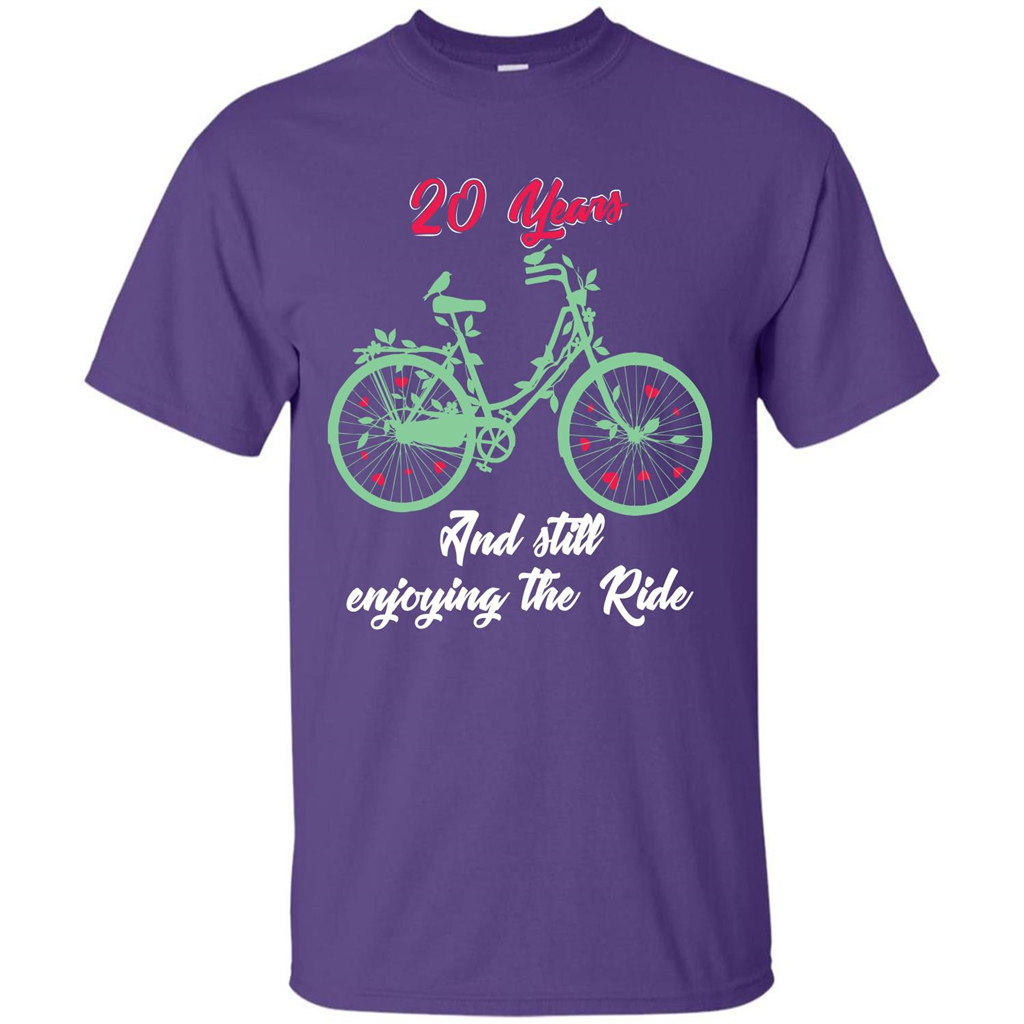 Anniversary T-shirt 20 Years And Still Enjoying The Ride Purple