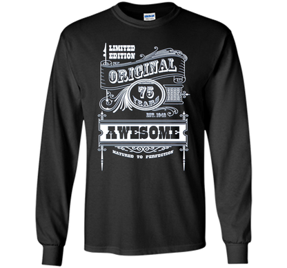 Best 75th Birthday Made in 1942 Awesome T-Shirt Gift Idea shirt Black
