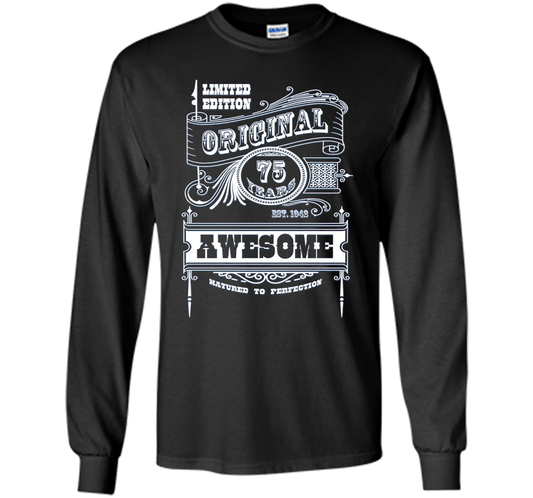 Best 75th Birthday Made in 1942 Awesome T-Shirt Gift Idea shirt Black