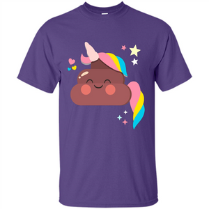 Emoji Happy Unicorn Poop Funny T-shirt