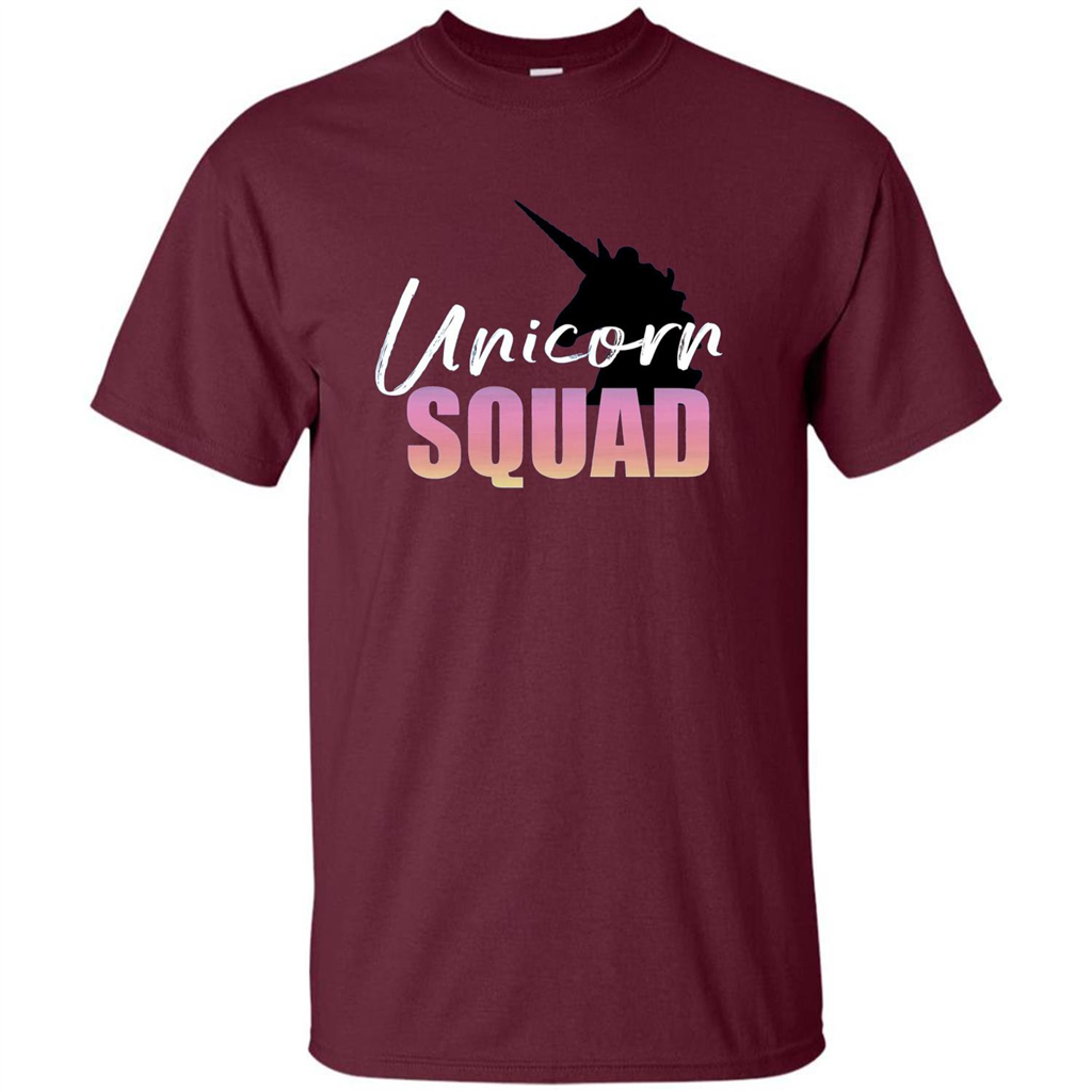 Unicorn Squad Rainbow Unicorns T-Shirt Maroon