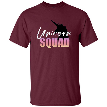 Unicorn Squad Rainbow Unicorns T-Shirt Maroon
