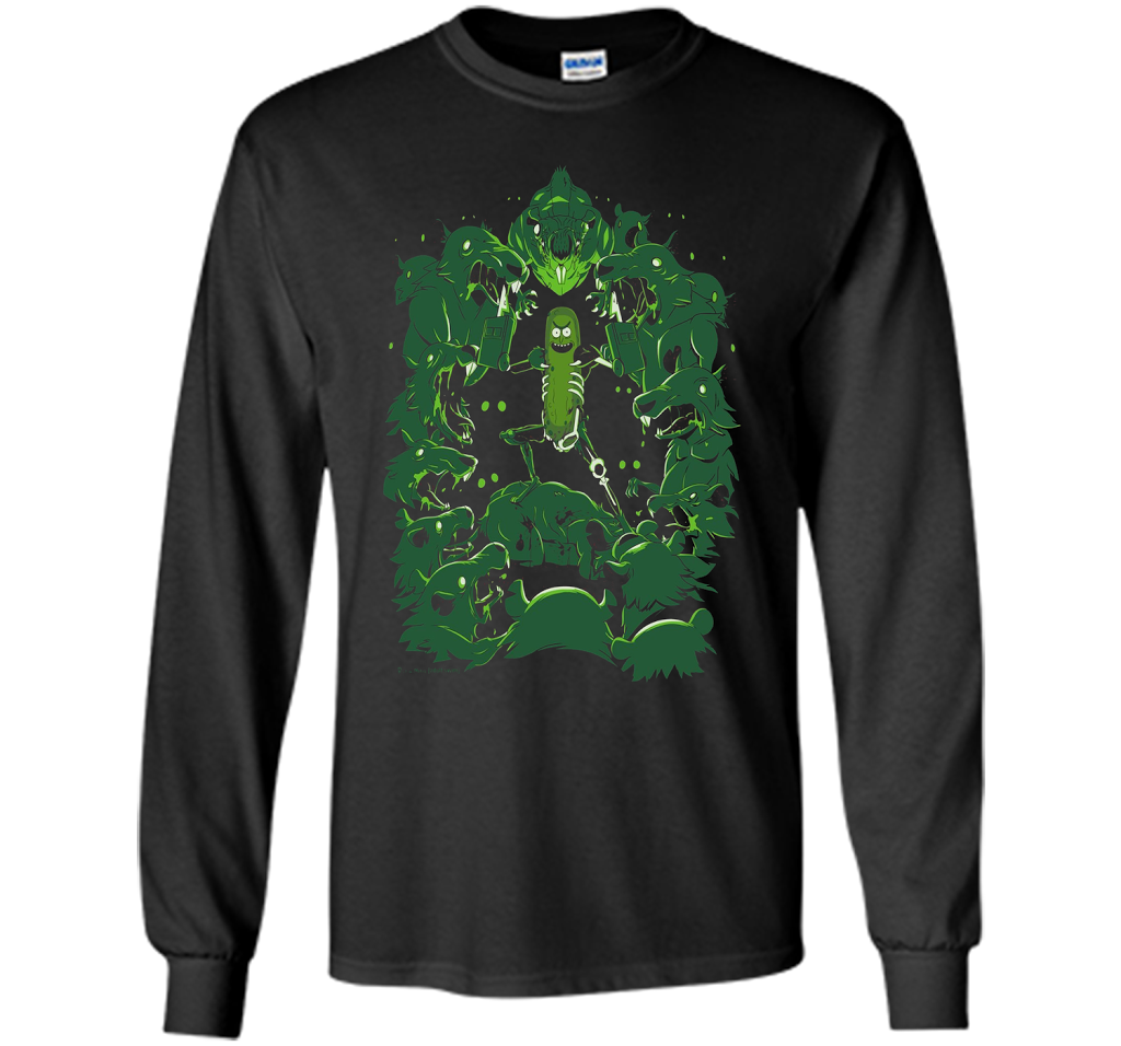 Pickle Rick Vs The Rats T-shirt Black