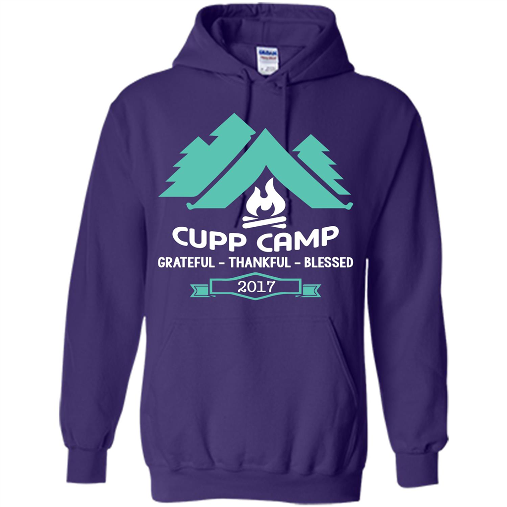 Camping T-shirt Cupp Camp Grateful - Thankful - Blessed 2017 Purple