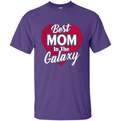 Mothers Day T-shirt Best Mom In The Galaxy Purple