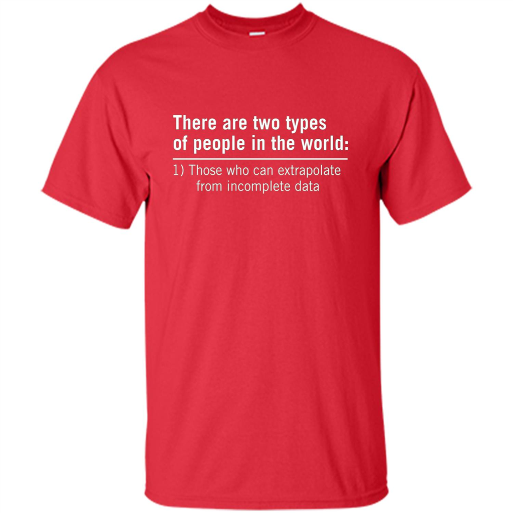Funny T-shirt There Are Tow Types Of Pepple In The World Red