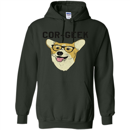 Cor-Geek Funny Corgi Nerd T-shirt Forest Green