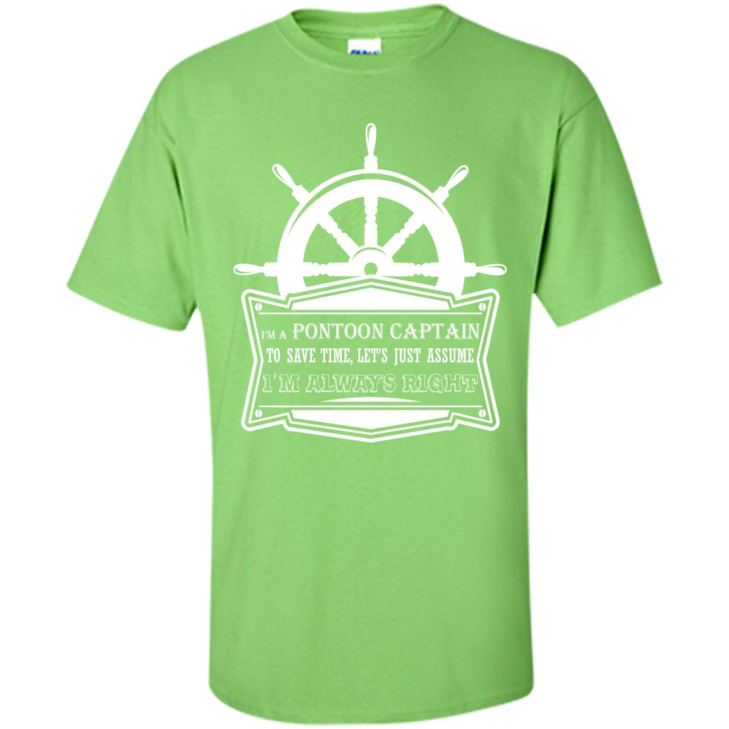 I'm A Pontoon Captain T-shirt Lime