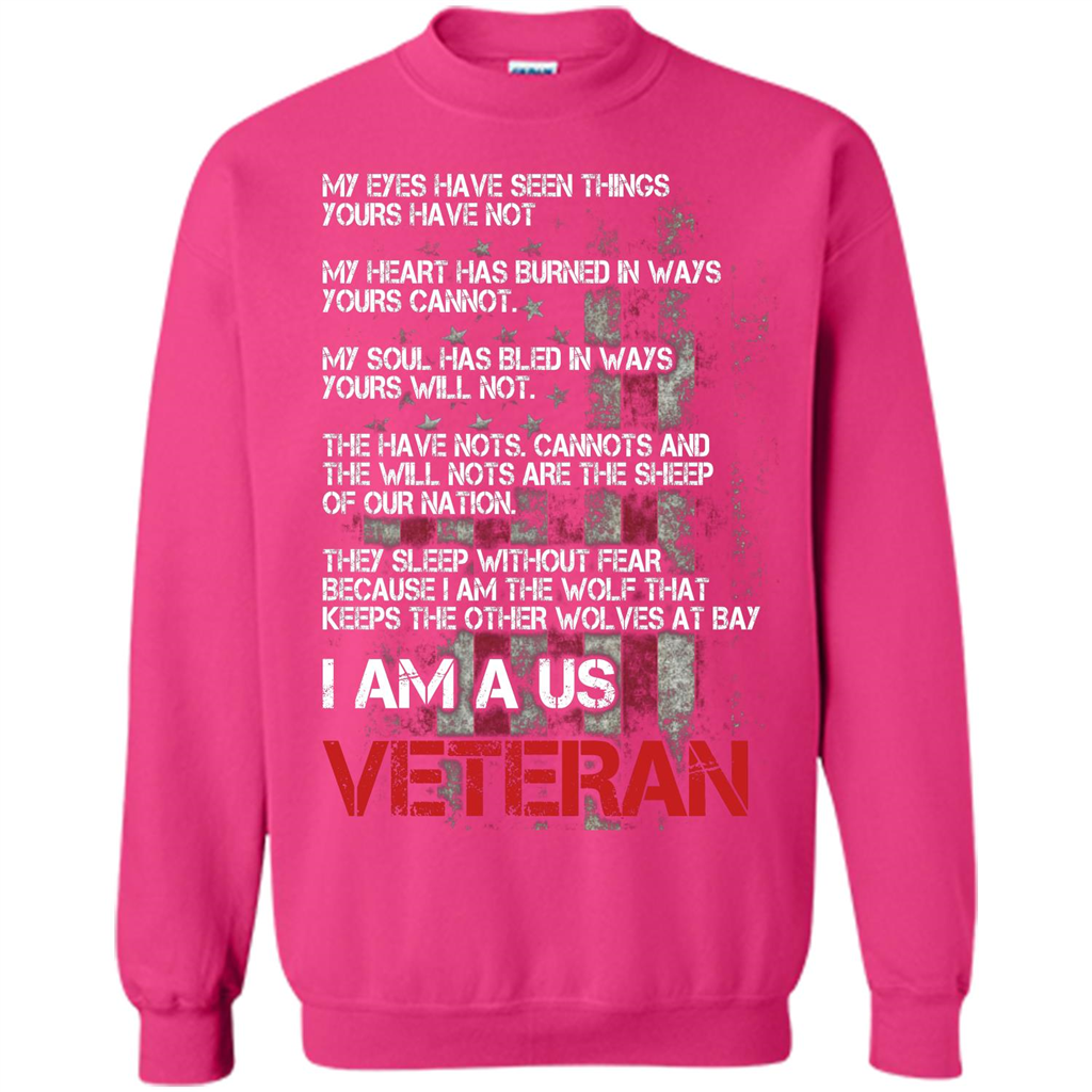 Military T-shirt I Am A Us Veteran T-shirt Heliconia
