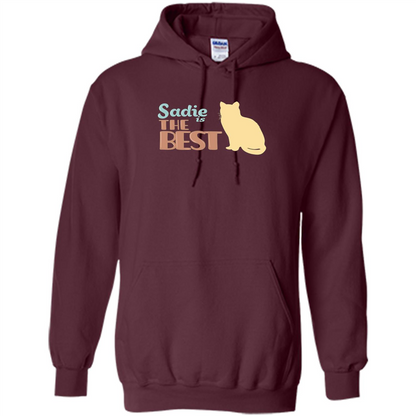 Cat Lover T-shirt, Sadie Is The Best T-shirt Maroon
