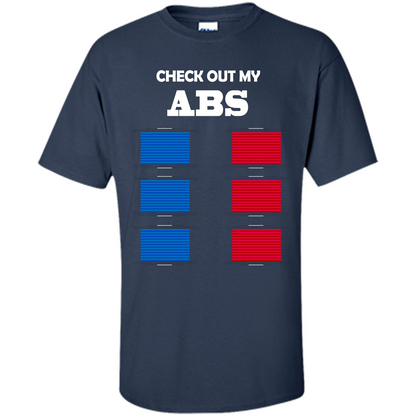 Funny Engineer T-shirt Check Out My Abs Navy
