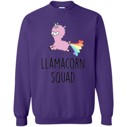 Llamacorn Squad Funny Llama Unicorn T-Shirt Purple