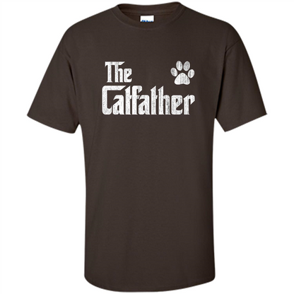 Cat Lover T-shirt The Catfather Dark Chocolate