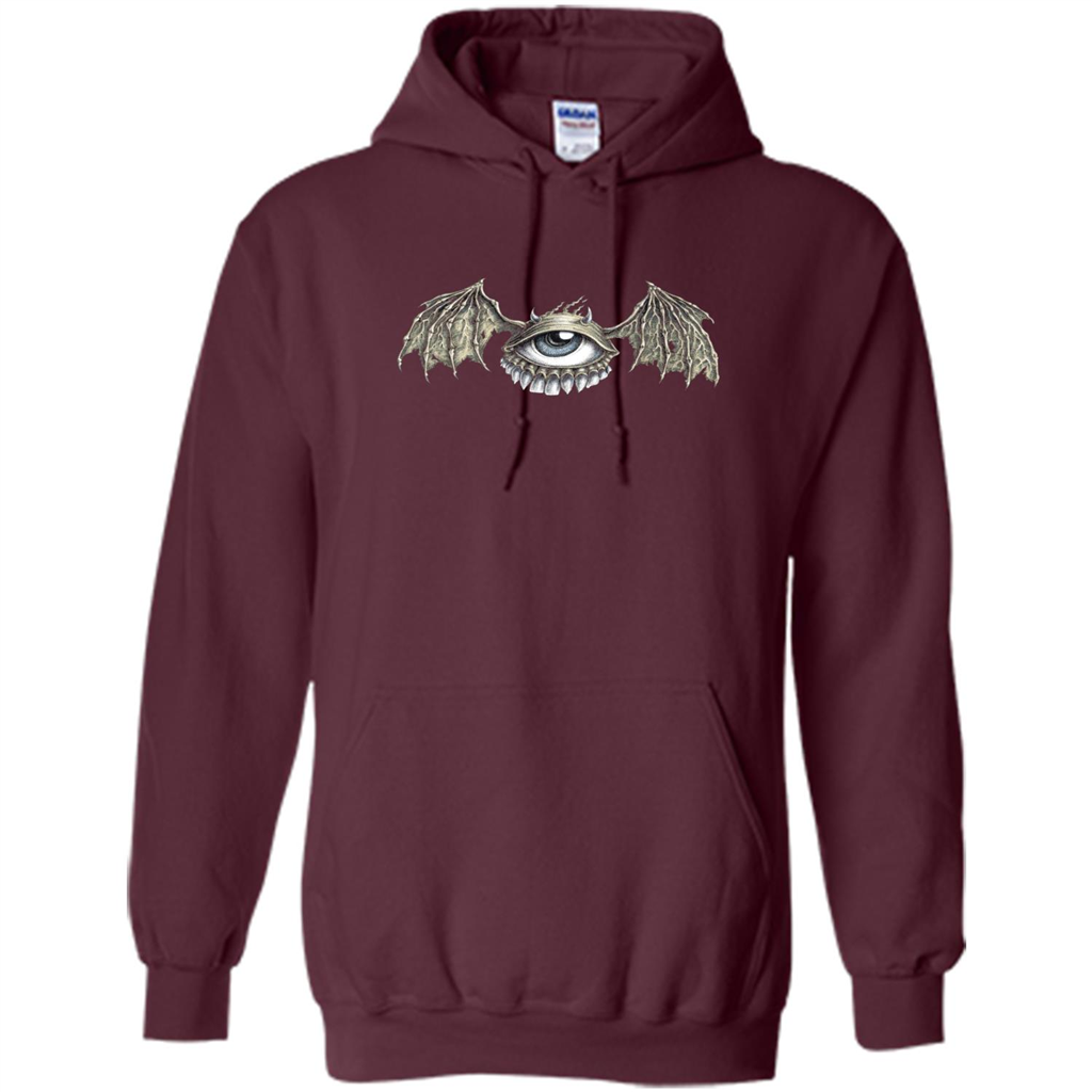 Eyebat T-shirt Scary Halloween Tshirt Maroon